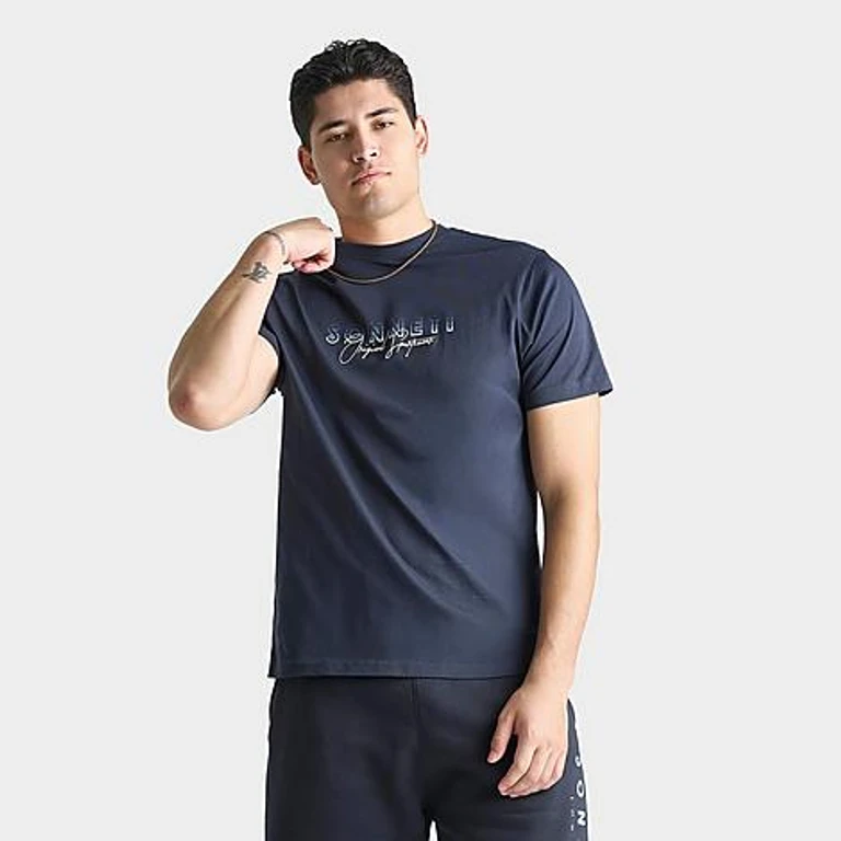 Men's Harley T-Shirt in Navy/Cool Blue/White Size: XS