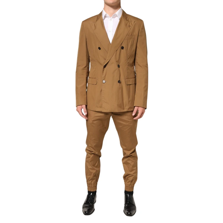 Brown Taormina Double-Breasted 2 Piece Suit - Men