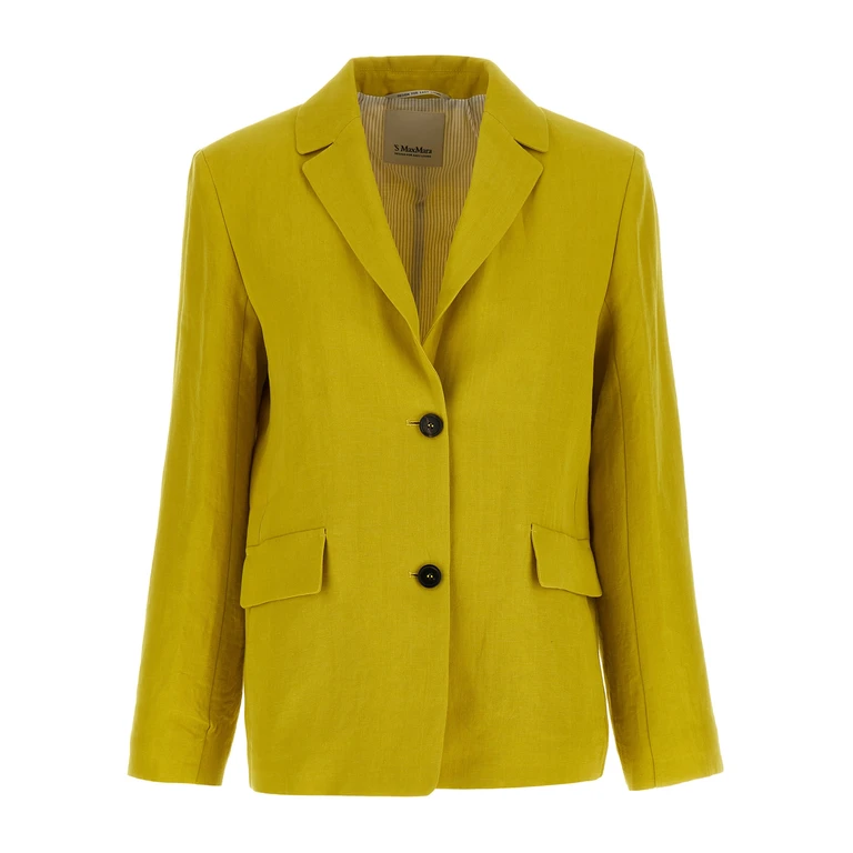 Bicolor Linen Blazer Clothing - Women