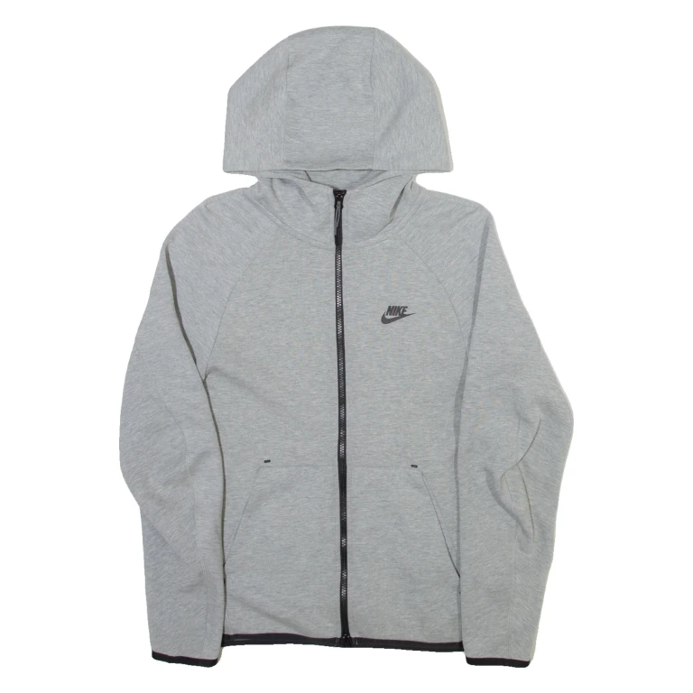 NIKE Mens Grey Hoodie Full Zip XS