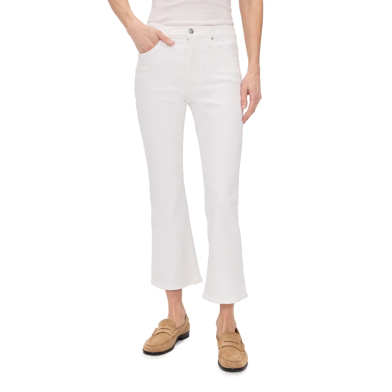 Madewell The Petite Stretch Flare Crop Jeans Tile White 25