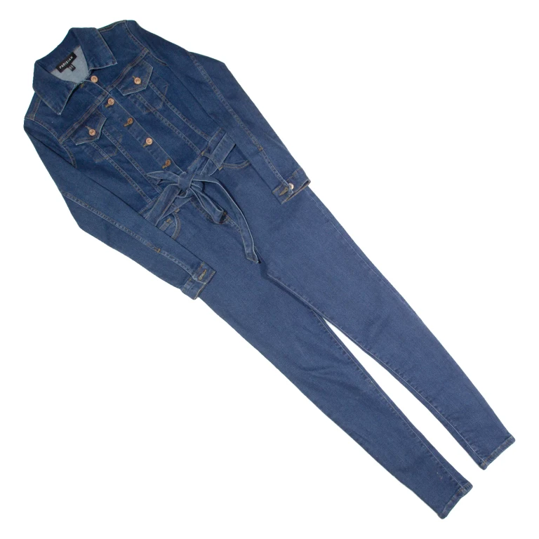 PARISIAN Womens Jumpsuit Blue Skinny Denim UK 6