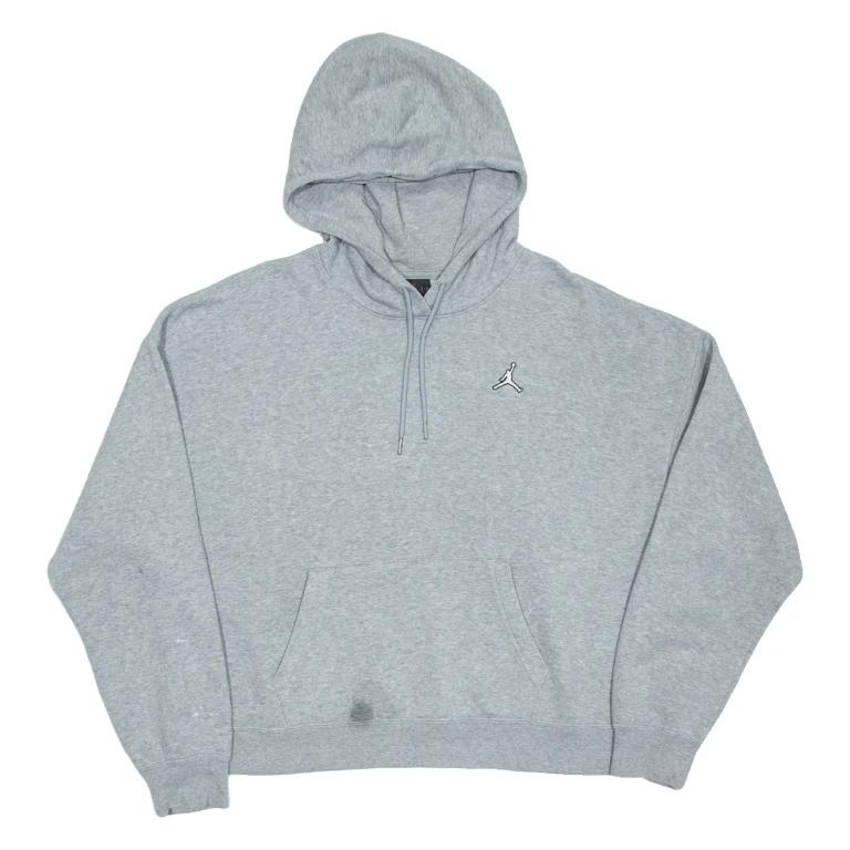 AIR JORDAN Loose Fit Womens Grey Hoodie M