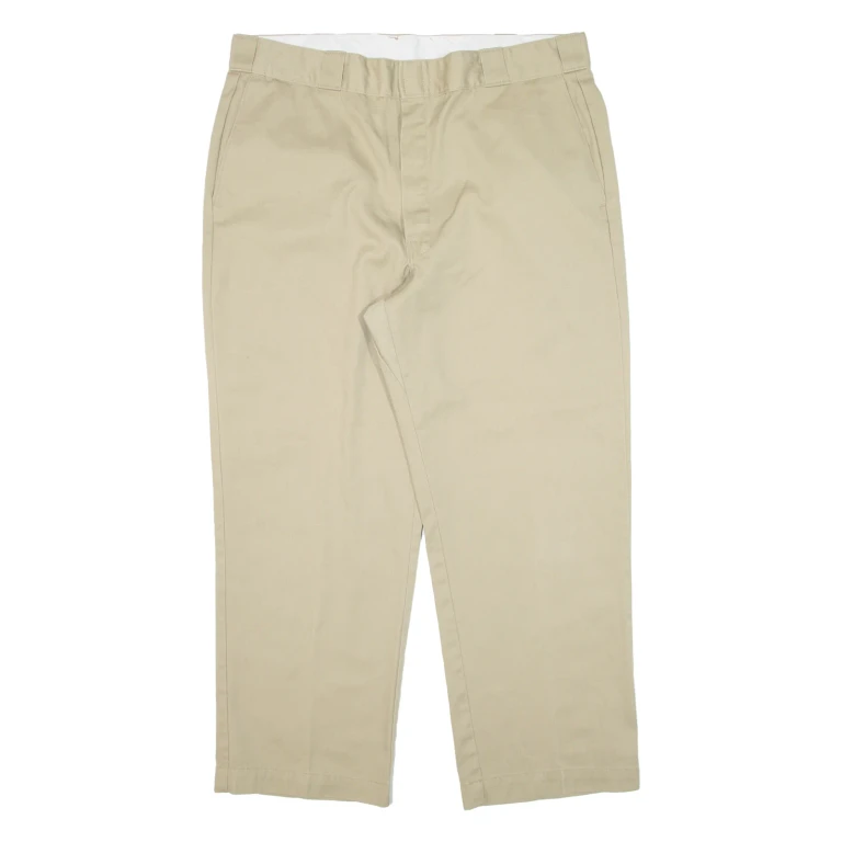 DICKIES Workwear Mens Trousers Beige Regular Straight W37 L27