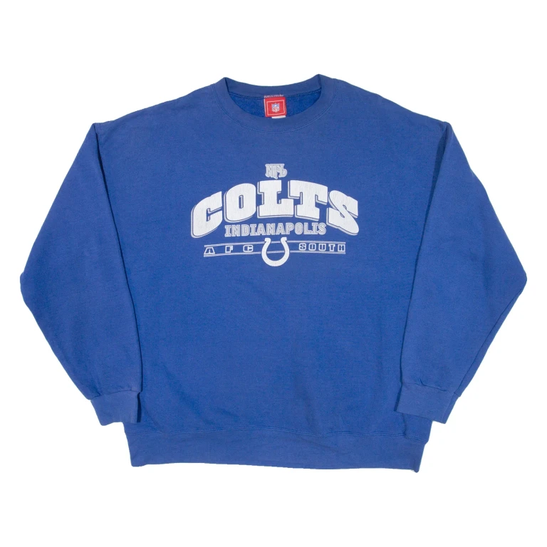 NFL Indianapolis Colts Mens Sweatshirt Blue USA XL