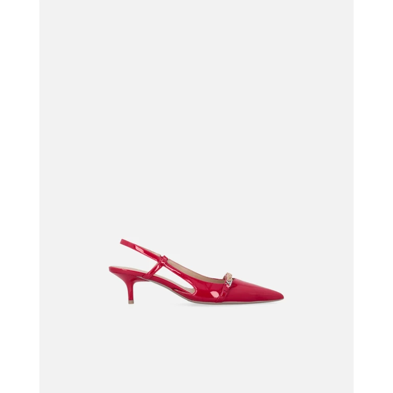 Pinko - Escarpins slingback à bout pointu effet cuir verni - 36