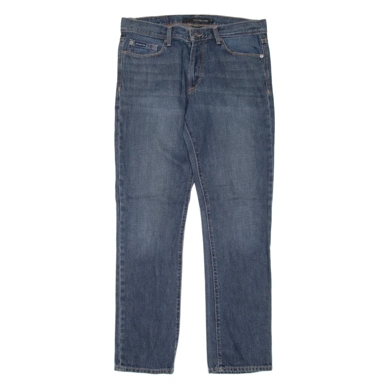 CALVIN KLEIN JEANS Narrow Leg Womens Jeans Blue Regular Straight W32 L32