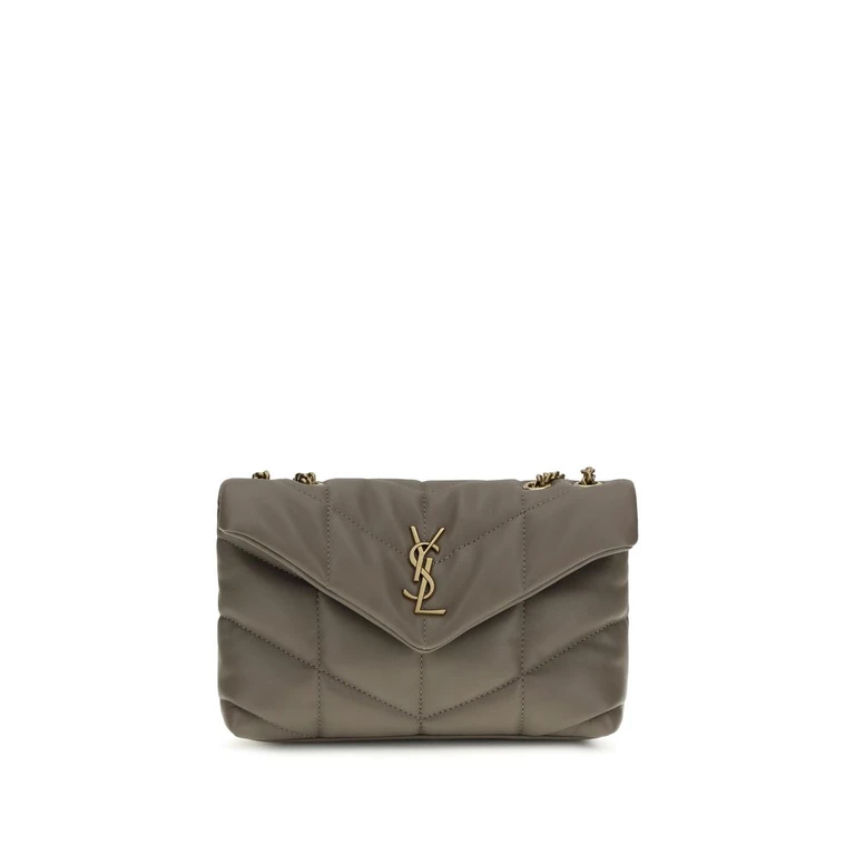 Saint Laurent Gray Lamb Ovis Aries Shoulder Bag - Women