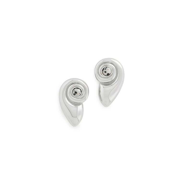 Luv Aj The Palma Shell Studs Silver One Size