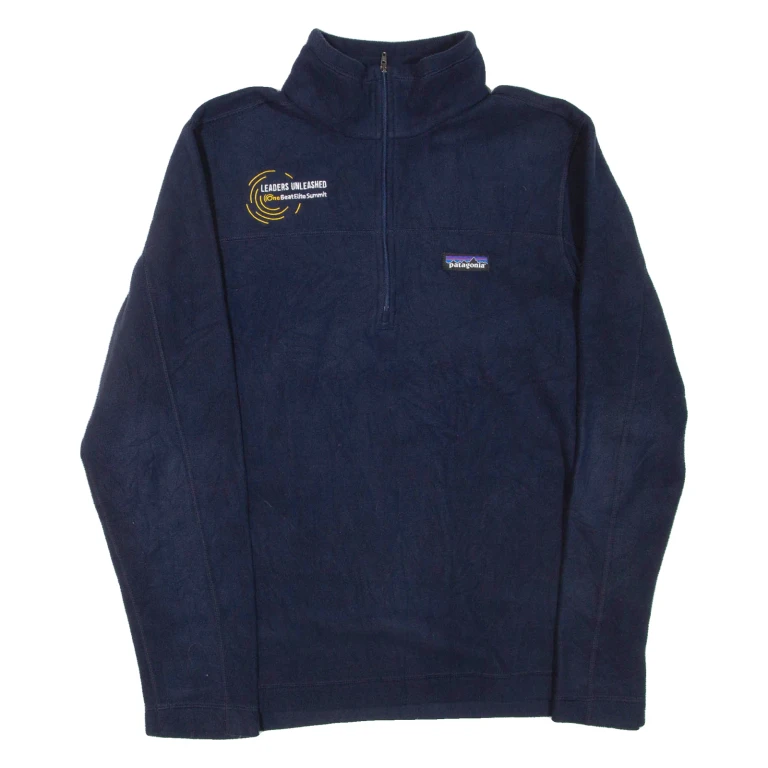 PATAGONIA Mens Fleece Blue 1/4 Zip S