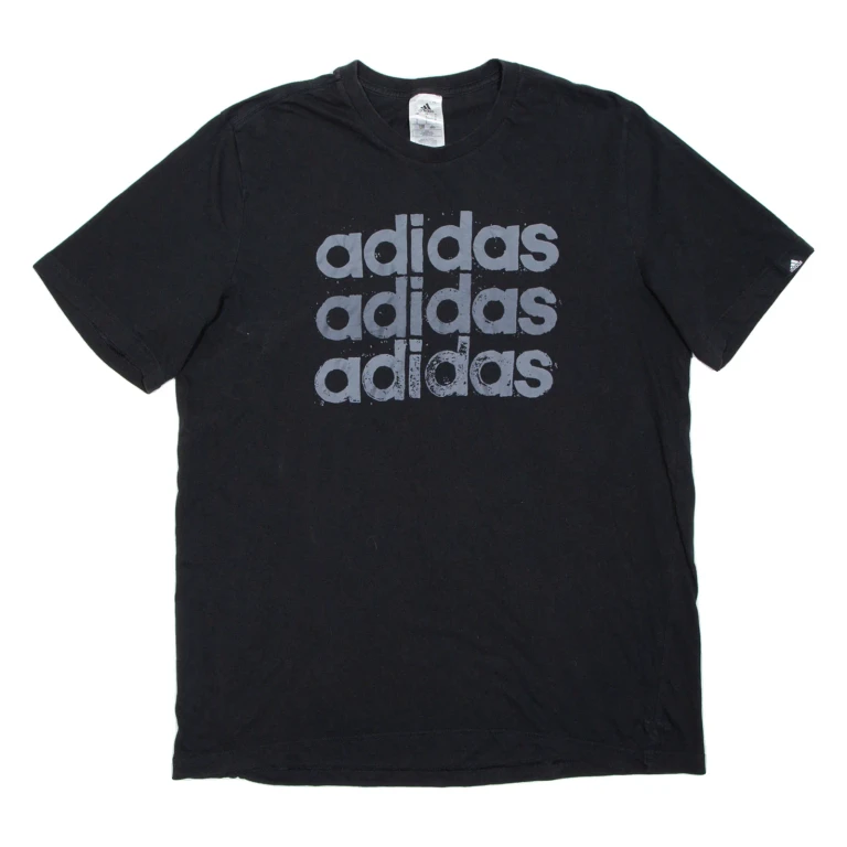 ADIDAS Mens T-Shirt Black L