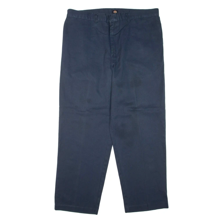 DICKIES Mens Trousers Blue Regular Tapered W36 L30