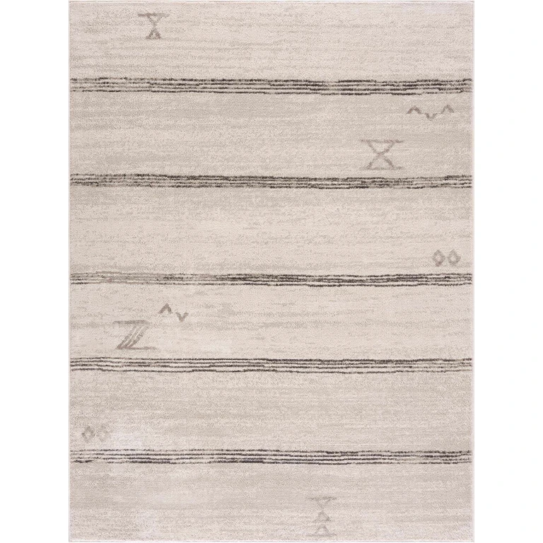 Deja Cream & Charcoal Area Rug - Clearance
