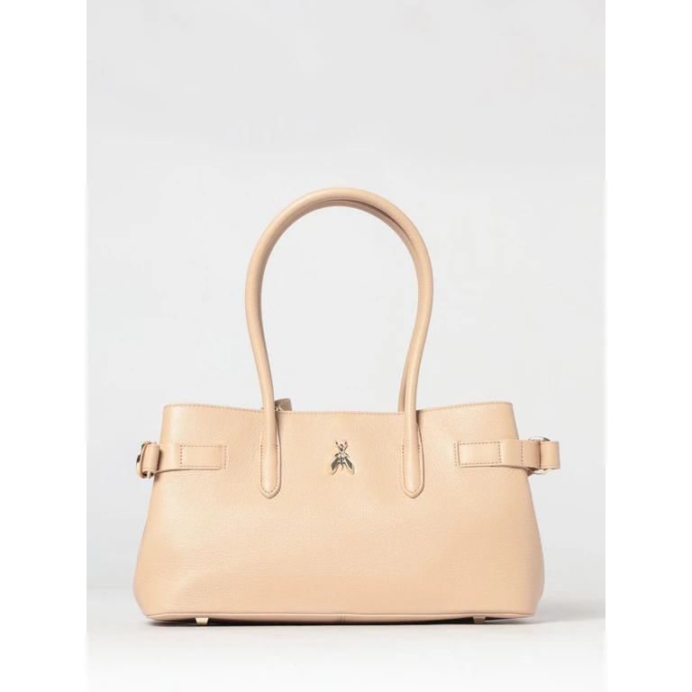 Calfskin Leather Shoulder Bag with Fly Logo and Double Handle (8B0305L162R874)
