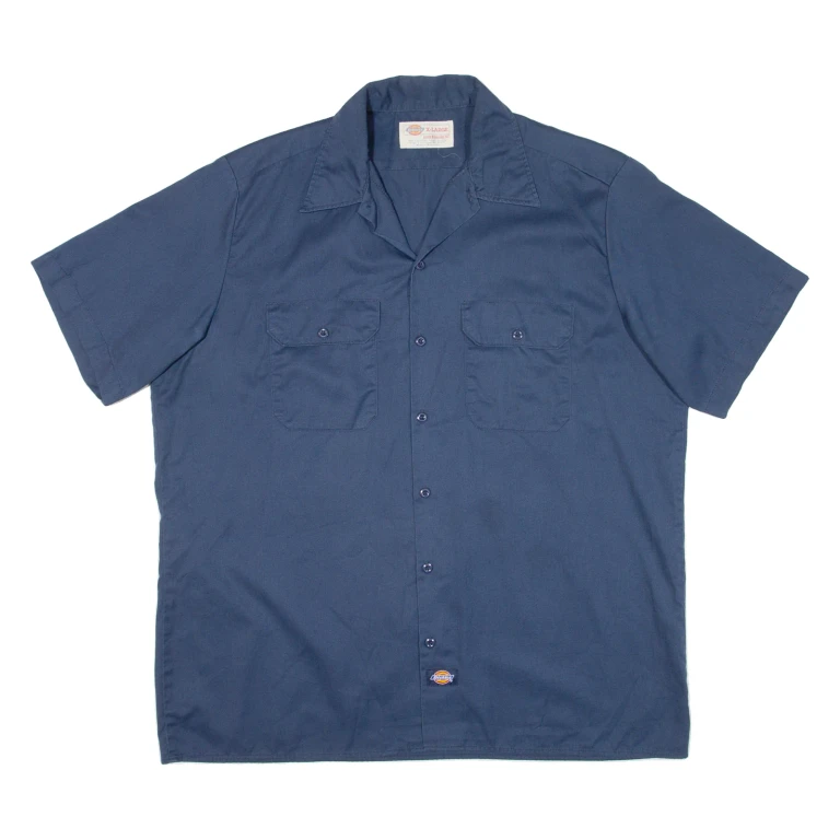 DICKIES Mens Worker Shirt Blue XL