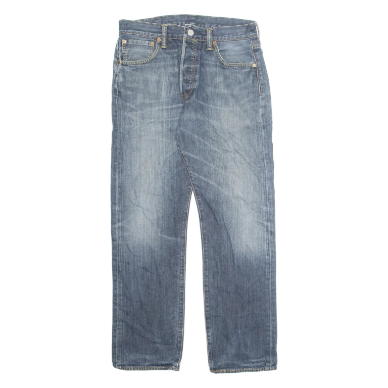 LEVI'S 501 Jeans Mens Blue Regular Straight Stone Wash W32 L30
