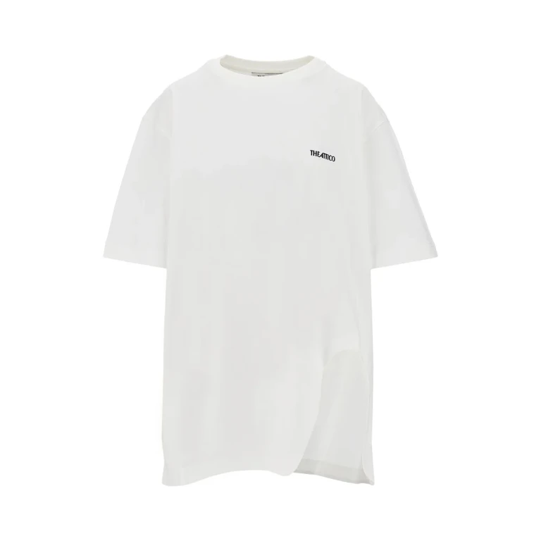 Oversized T-shirt with moulded hem Woman 38