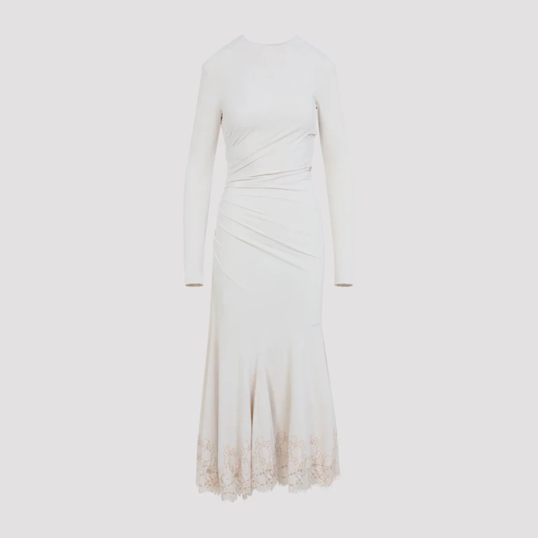 Robe midi en velours Alberta Ferretti