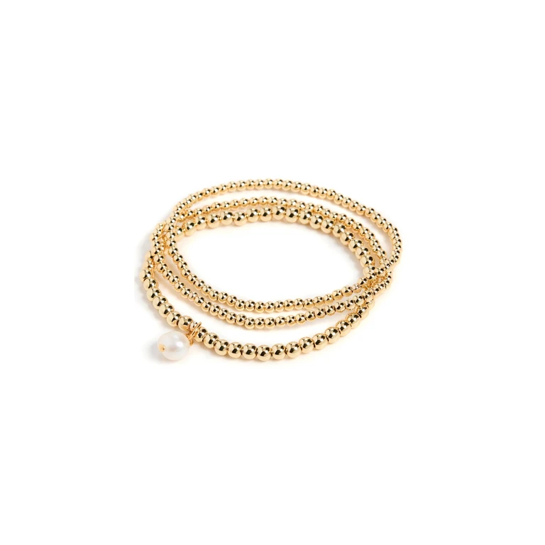 SHASHI Veronica Bracelet Set Gold/Pearl One Size