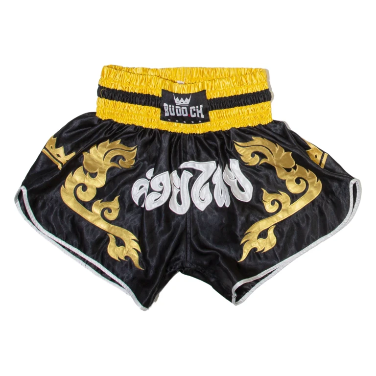 BUDO CH Mens Sports Shorts Black Crazy Pattern L W24