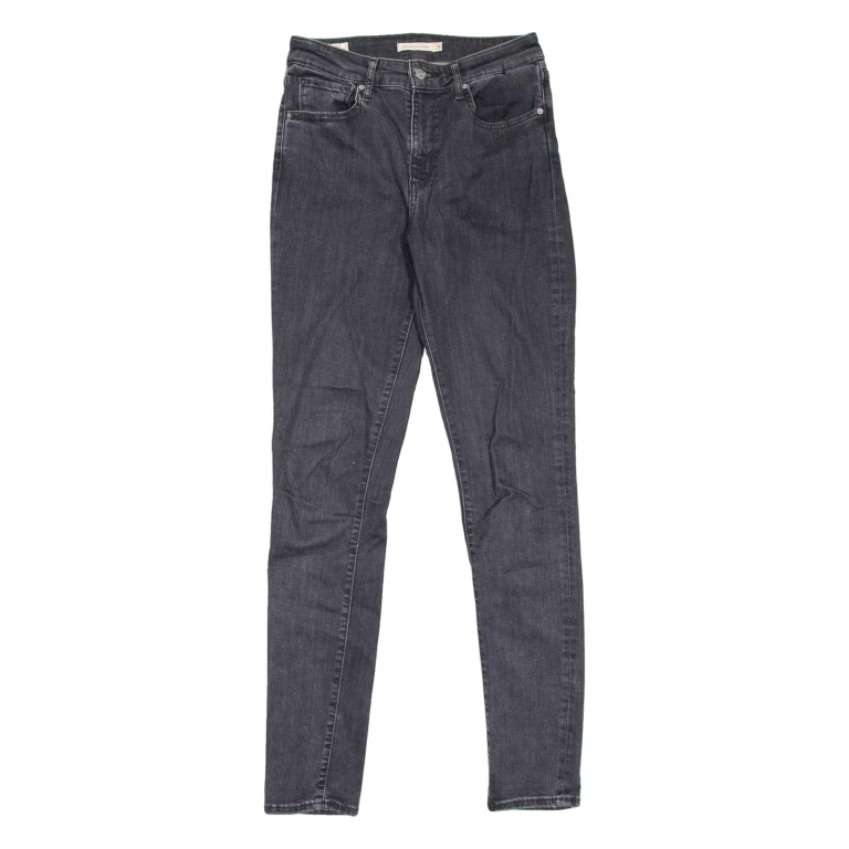 LEVI'S 721 High Rise BIG E Womens Jeans Grey Slim Skinny W28 L32