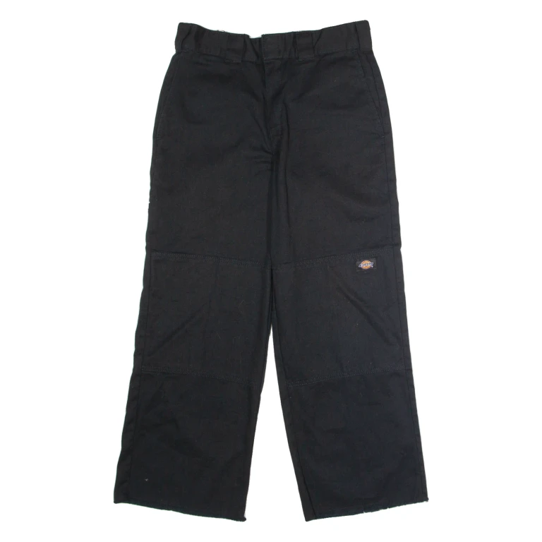 DICKIES Workwear Mens Twill Trousers Black Loose Straight W30 L27