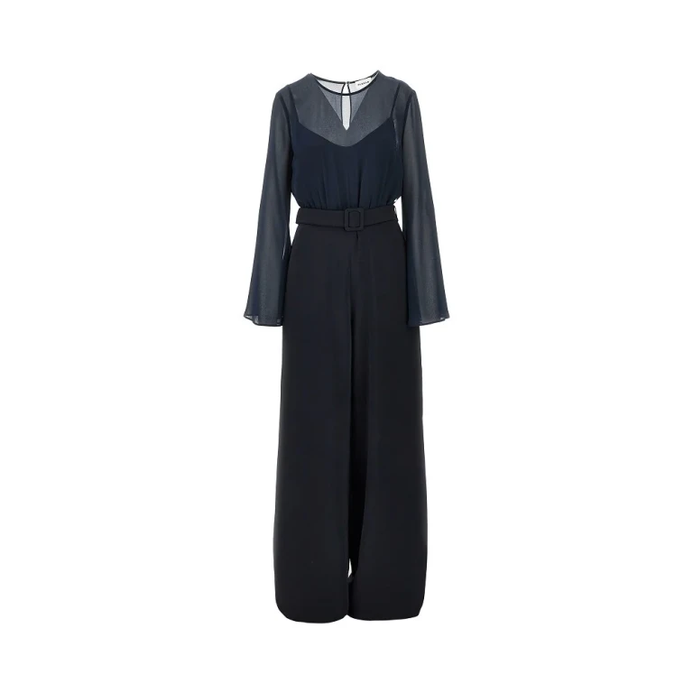 P. A.R. O.S. H. Cady and chiffon Jumpsuit Female L