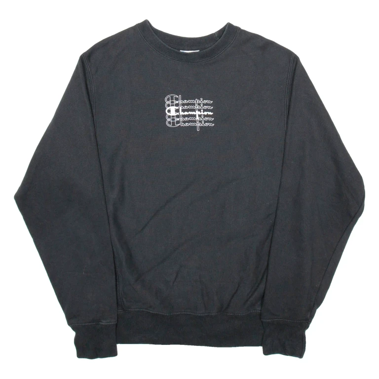 CHAMPION REVERSE WEAVE Womens Sweatshirt Black S