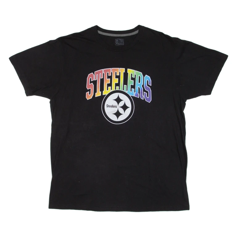 NFL Steelers Mens T-Shirt Black USA L
