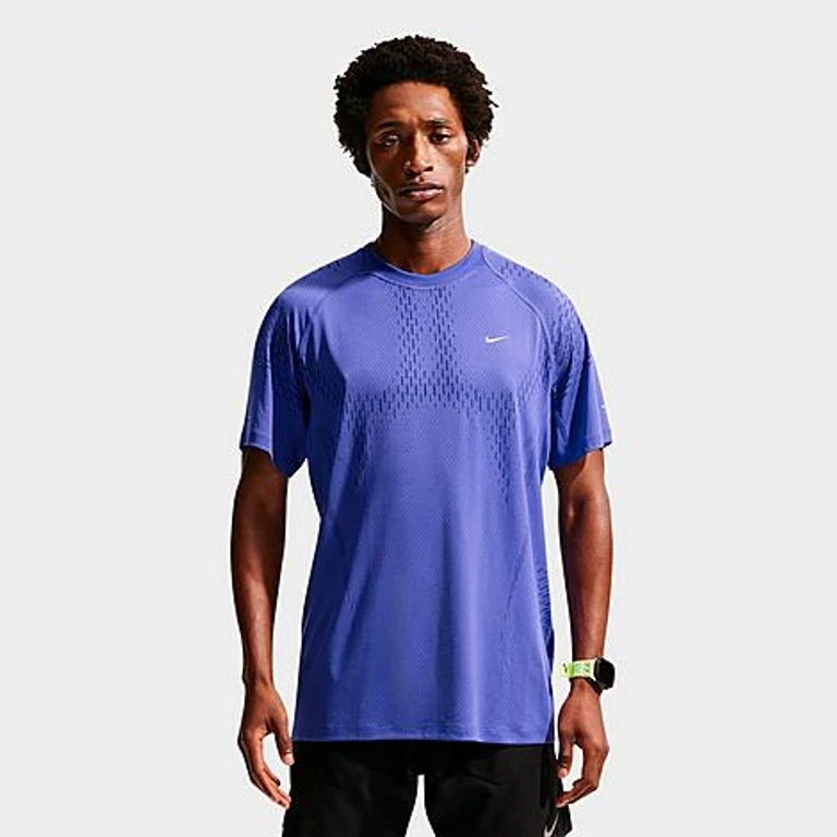 Men's Stride Plus Dri-FIT ADV Running Top in Lapis/Deep Royal Blue Size: Small