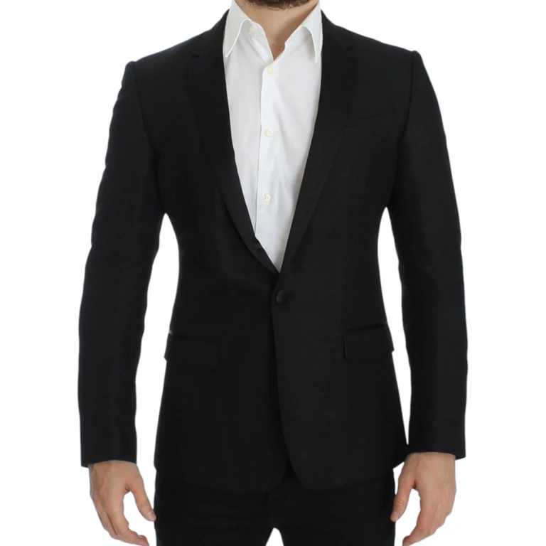Dolce & Gabbana Black Wool Martini Slim Blazer Clothing - Men