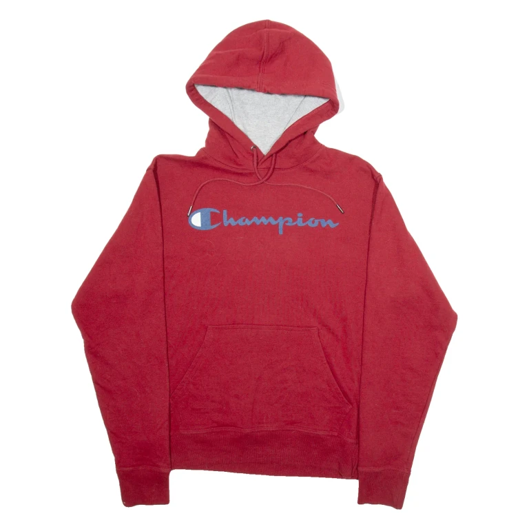 CHAMPION Mens Red Hoodie S