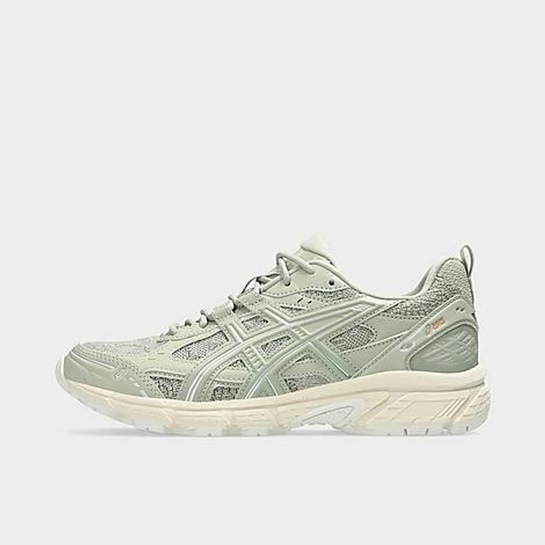 Women's ASICS GEL-Nunobiki Casual Shoes in Dried Leaf Green/Pure Silver Size: 3.5