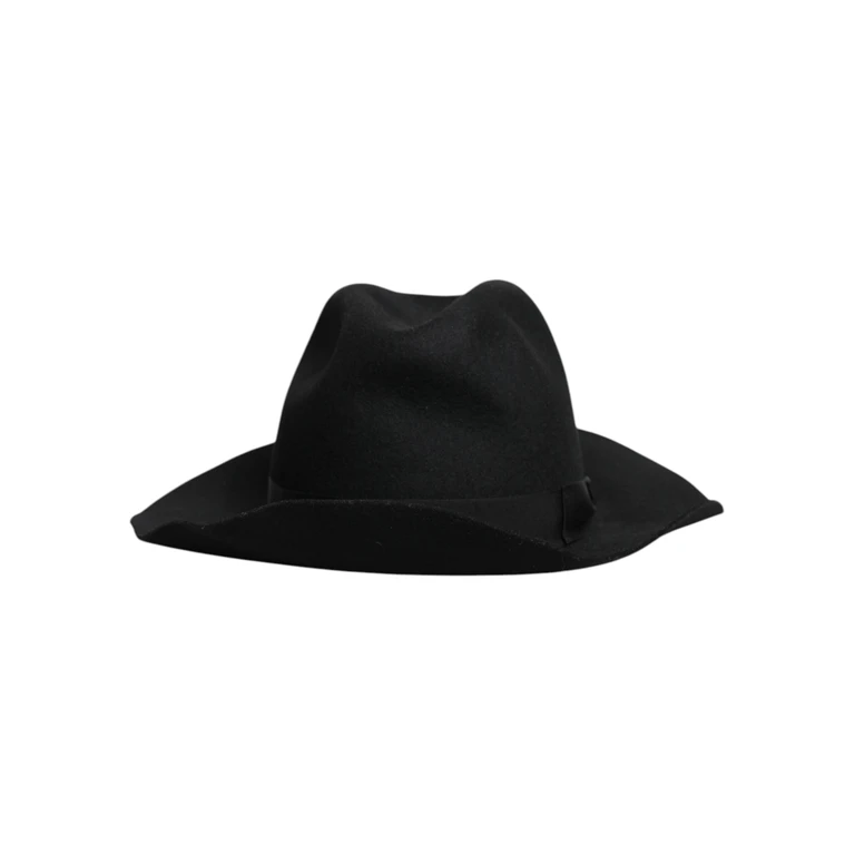 Dolce & Gabbana Black Wide Brim Trilby Fedora Hat - Women