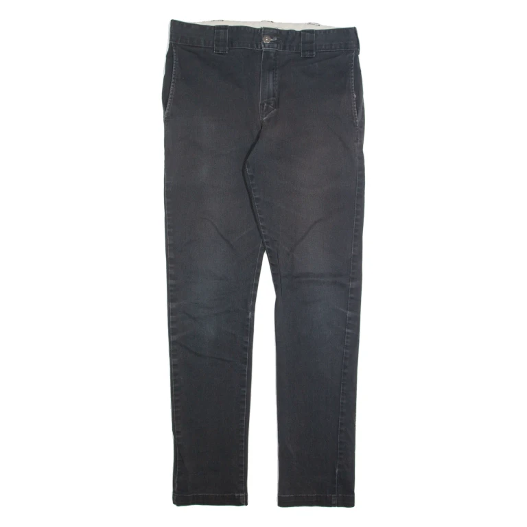 DICKIES Chino Mens Trousers Black Regular Tapered W31 L32