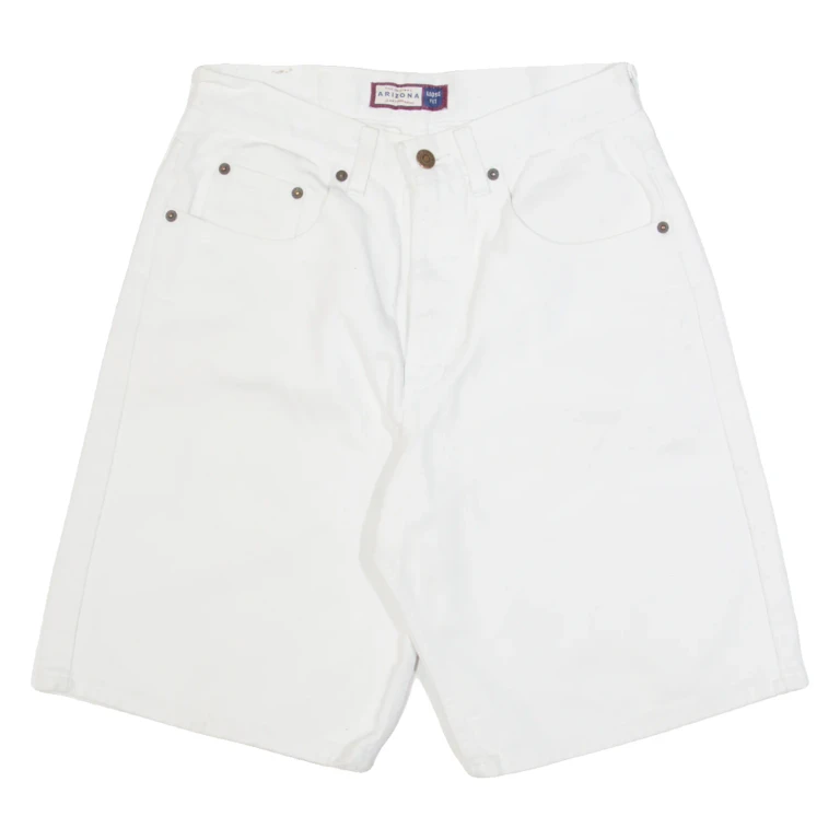 ARIZONA JEANS Womens Denim Shorts White Loose 90s S W16