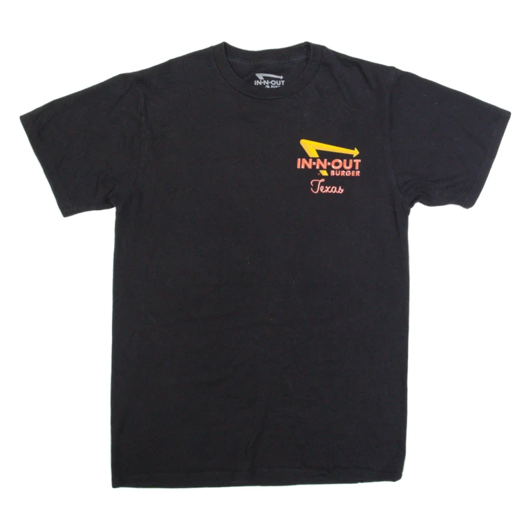 IN-N-OUT BURGER Texas Mens T-Shirt Black USA S