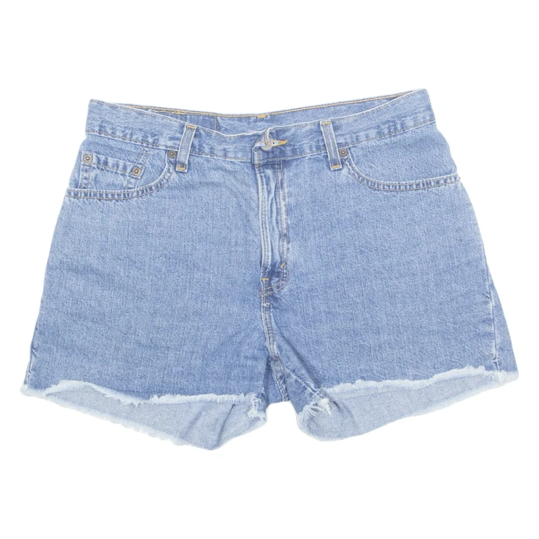 LEVI'S Cut Off 555 Womens Denim Shorts Blue M W32