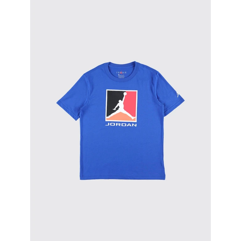 Boy's Cotton Blend T-Shirt with Contrast Logo Print (95F057U89)