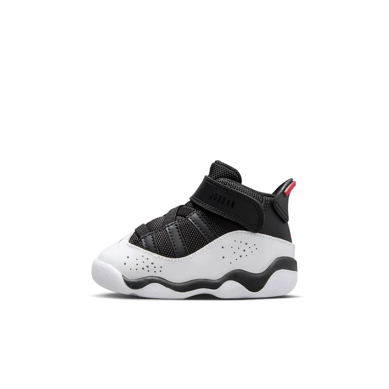 Toddlers Retro 6 Rings 'Black White University Red Td' Sneakers