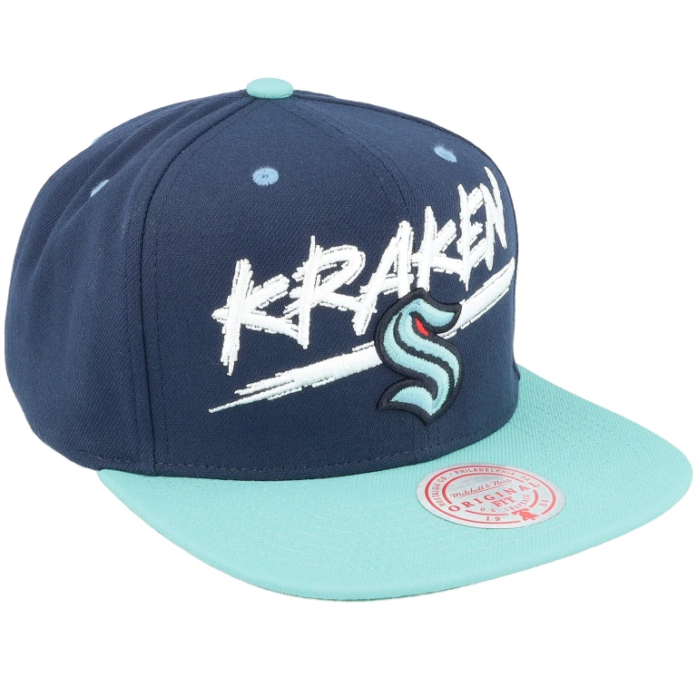Men's NHL Transcript Snapback Kraken Snapback Caps