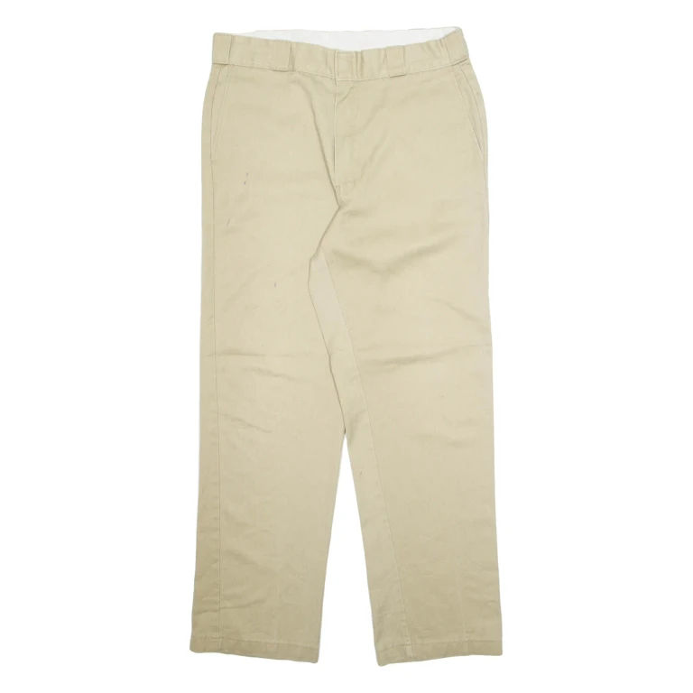 DICKIES Chino Mens Trousers Beige Regular Straight W34 L32