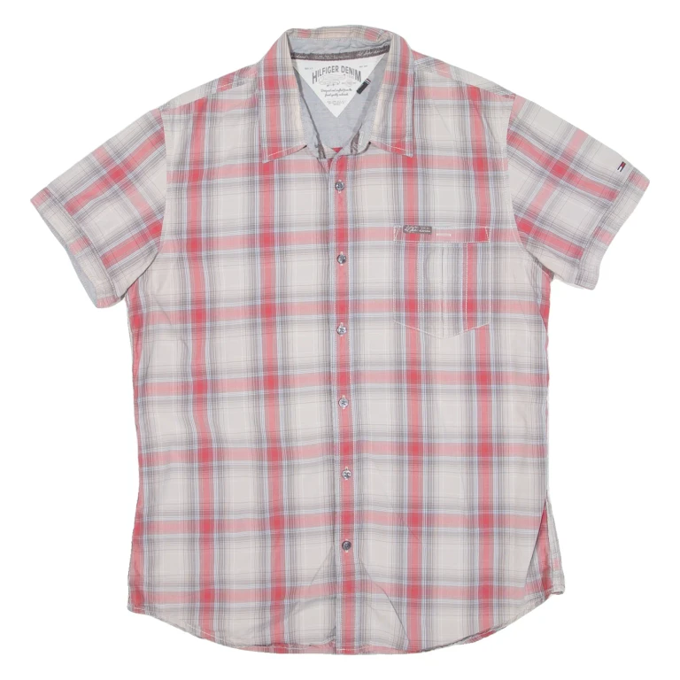 HILFIGER DENIM Mens Shirt Red Check XL