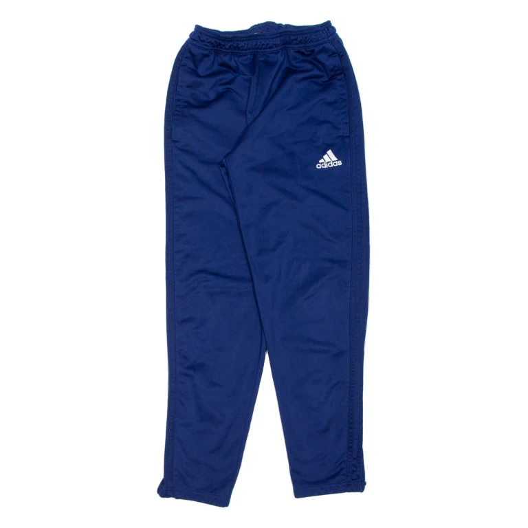 ADIDAS Mens Track Pants Blue Tapered S W25 L29