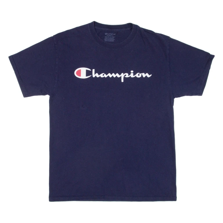 CHAMPION Womens T-Shirt Blue M