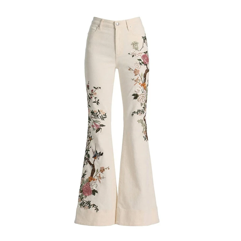 Alice+Olivia Jean Droit - Blanc (CD604E81120A177)