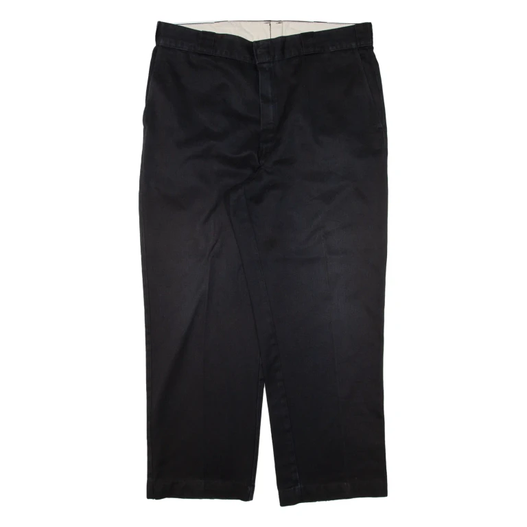 DICKIES Workwear Mens Trousers Black Regular Straight W38 L29