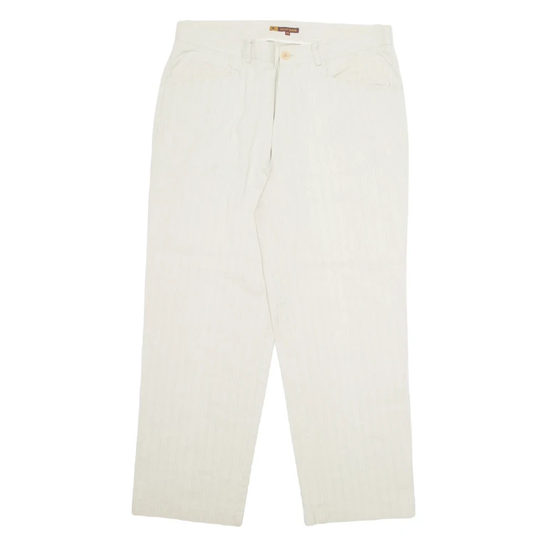 OLLY GAN Workwear Mens Trousers Beige Regular Straight W34 L27