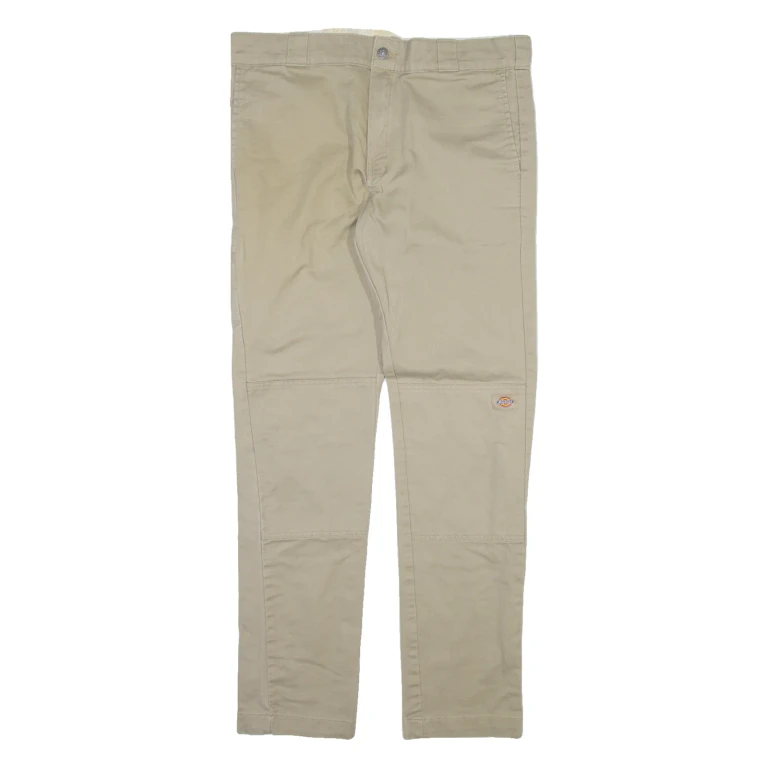 DICKIES Mens Trousers Beige Slim Skinny W34 L32