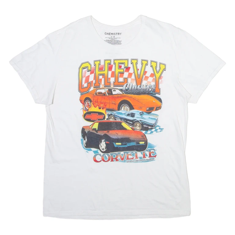 CHEMISTRY Racing Mens T-Shirt White L